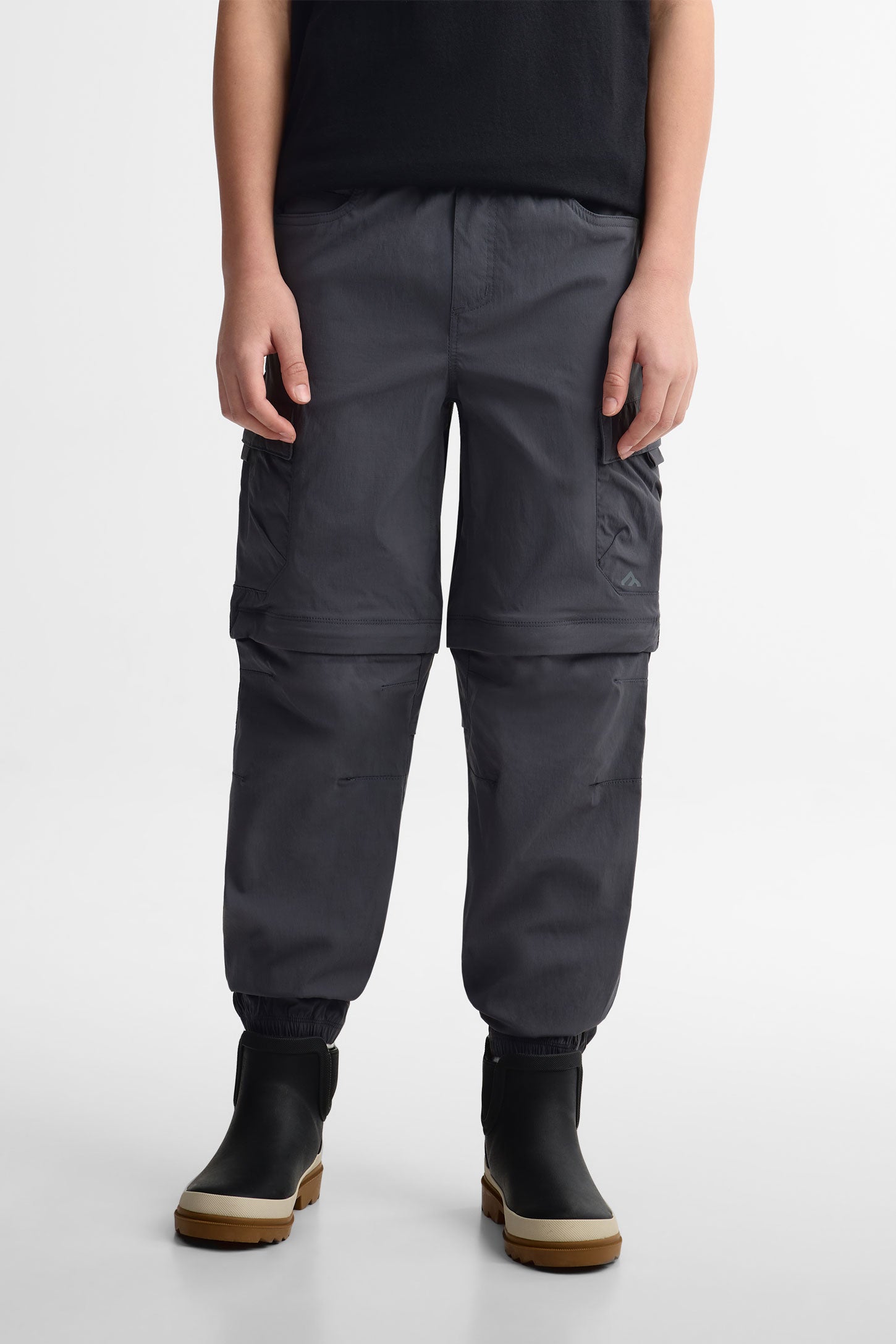 Pantalon cargo convertible en short BM - Homme && GRIS FONCE