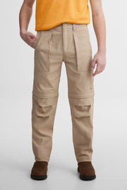 Pantalon convertible en short BM - Ado garçon && BEIGE