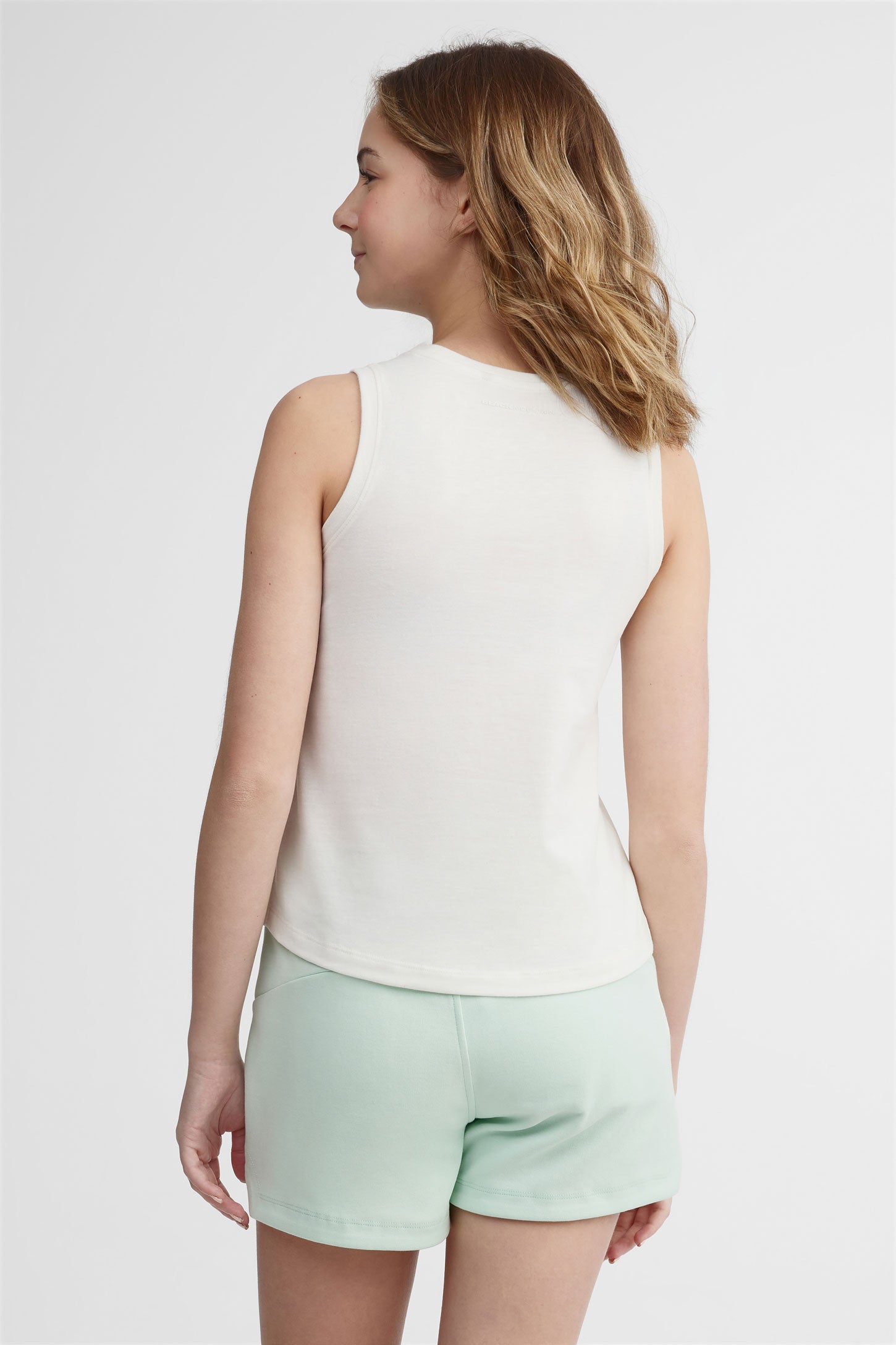 Camisole col rond coton bio - Ado fille && BLANC
