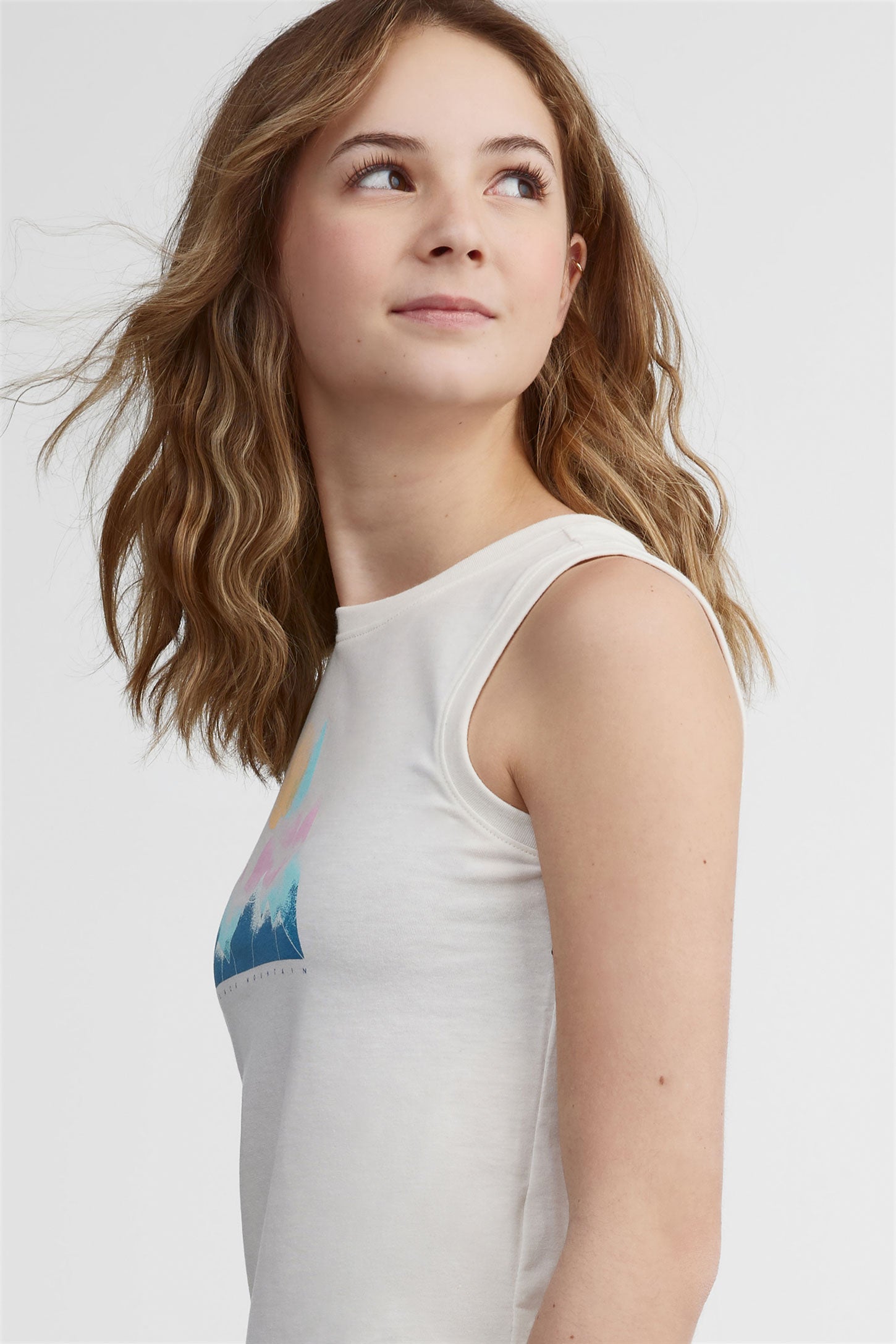 Camisole col rond coton bio - Ado fille && BLANC