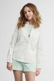 Chemise à carreaux en flanelle BM - Ado fille && BLANC MULTI