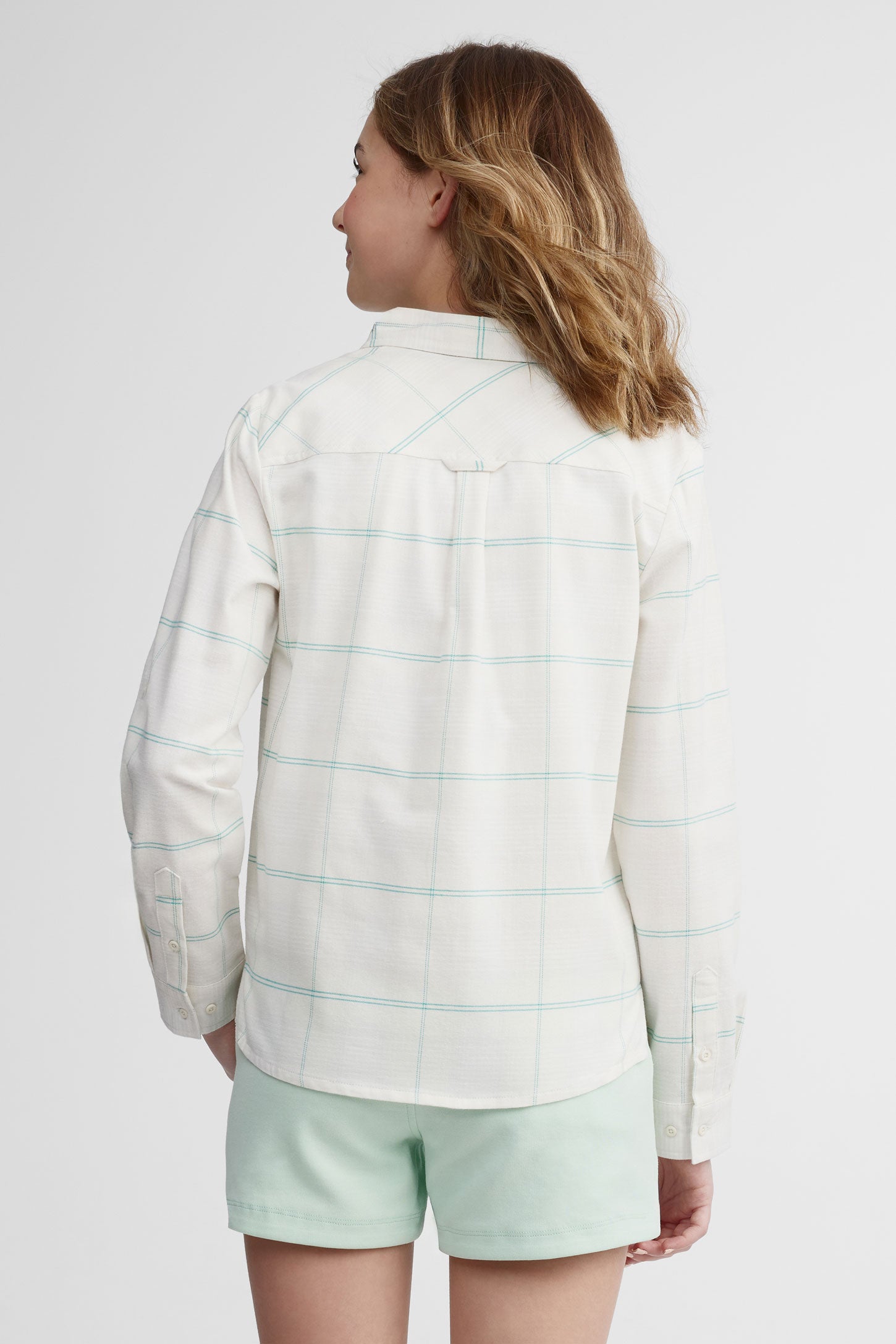 Chemise à carreaux en flanelle BM - Ado fille && BLANC MULTI