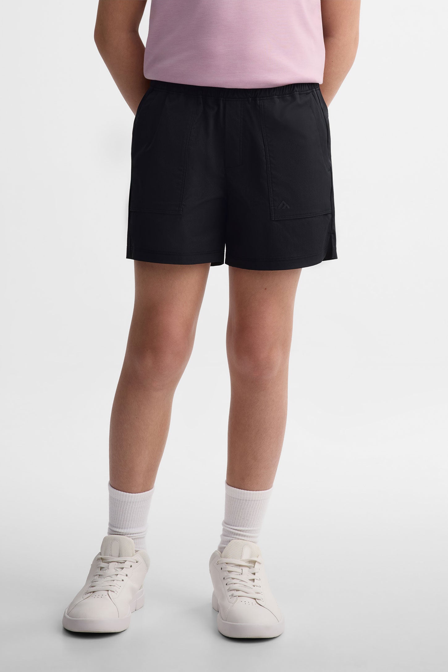 Short taille élastique BM - Ado fille && GRIS FONCE