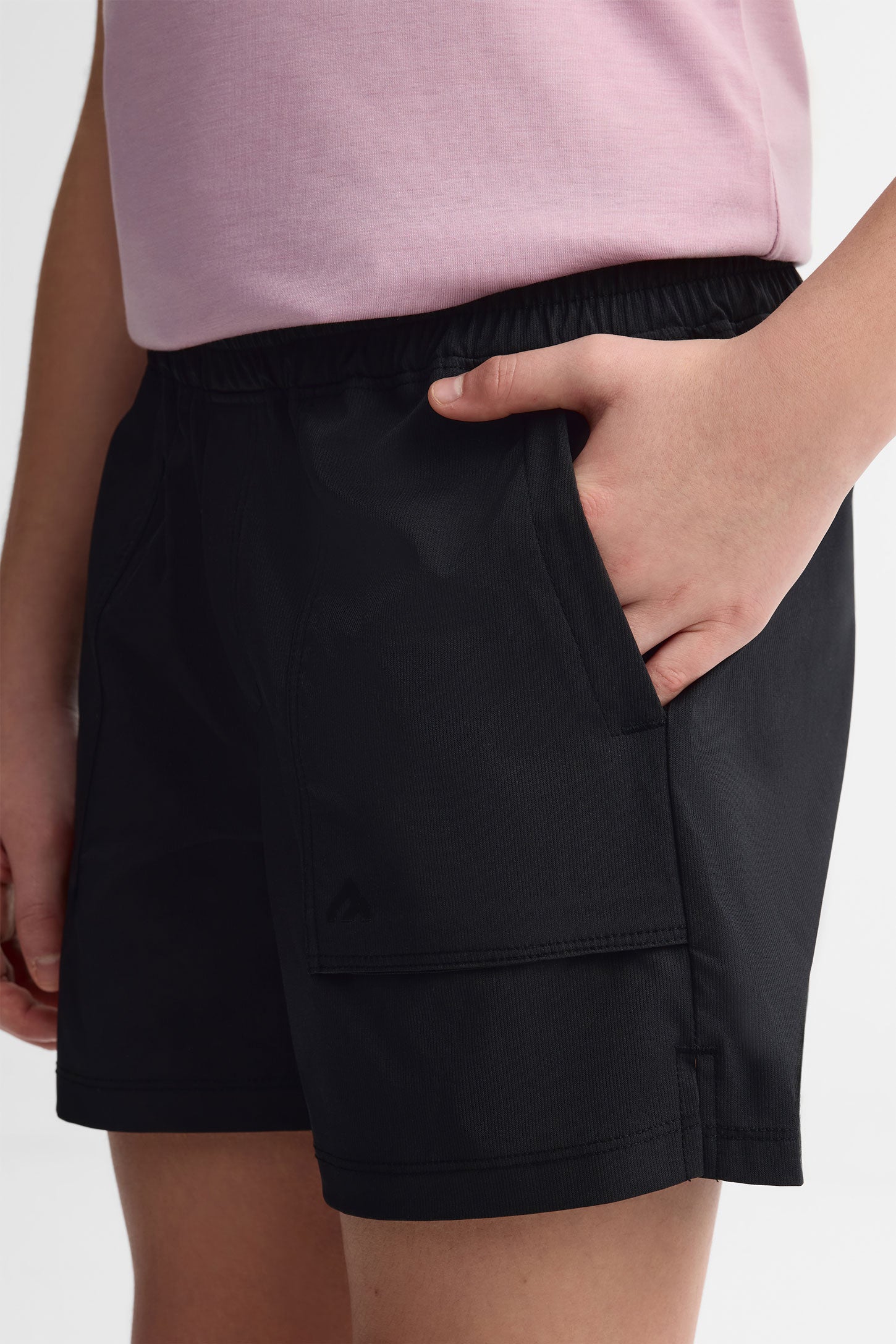 Short taille élastique BM - Ado fille && GRIS FONCE