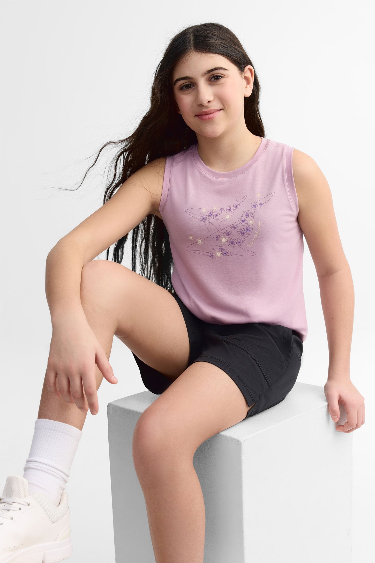 Short taille élastique BM - Ado fille && GRIS FONCE