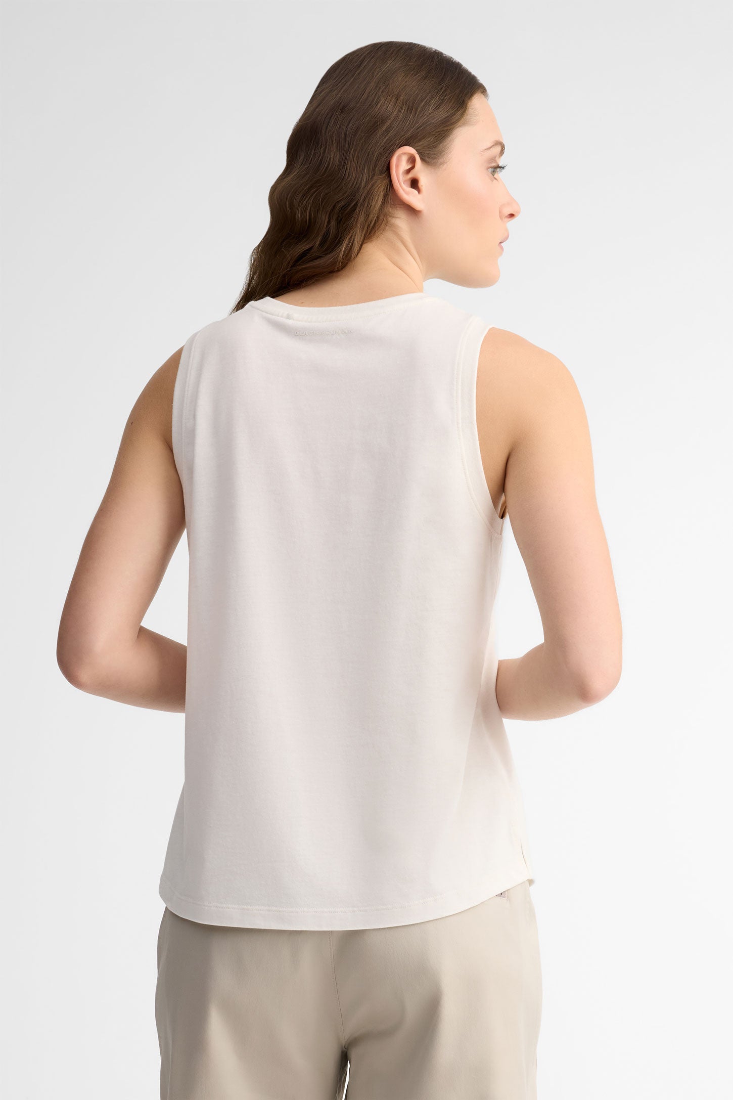 Camisole col rond coton bio BM - Femme && BLANC