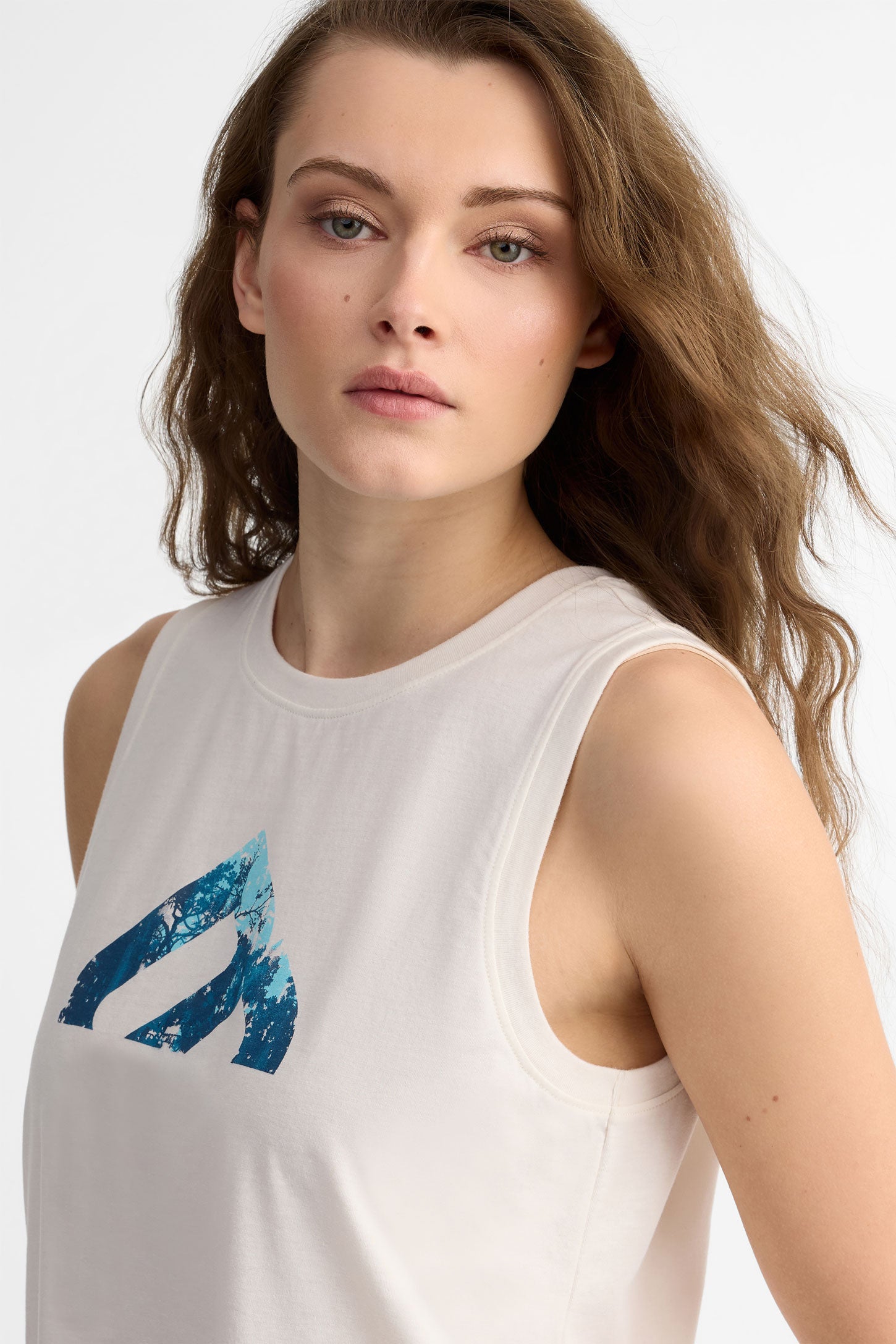 Camisole col rond coton bio BM - Femme && BLANC
