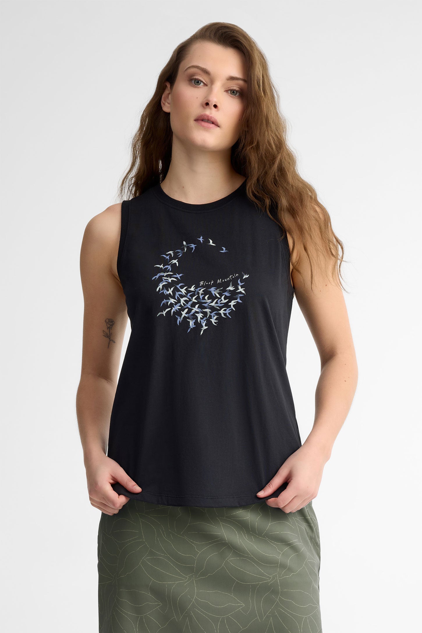 Camisole col rond coton bio BM - Femme && GRIS FONCE