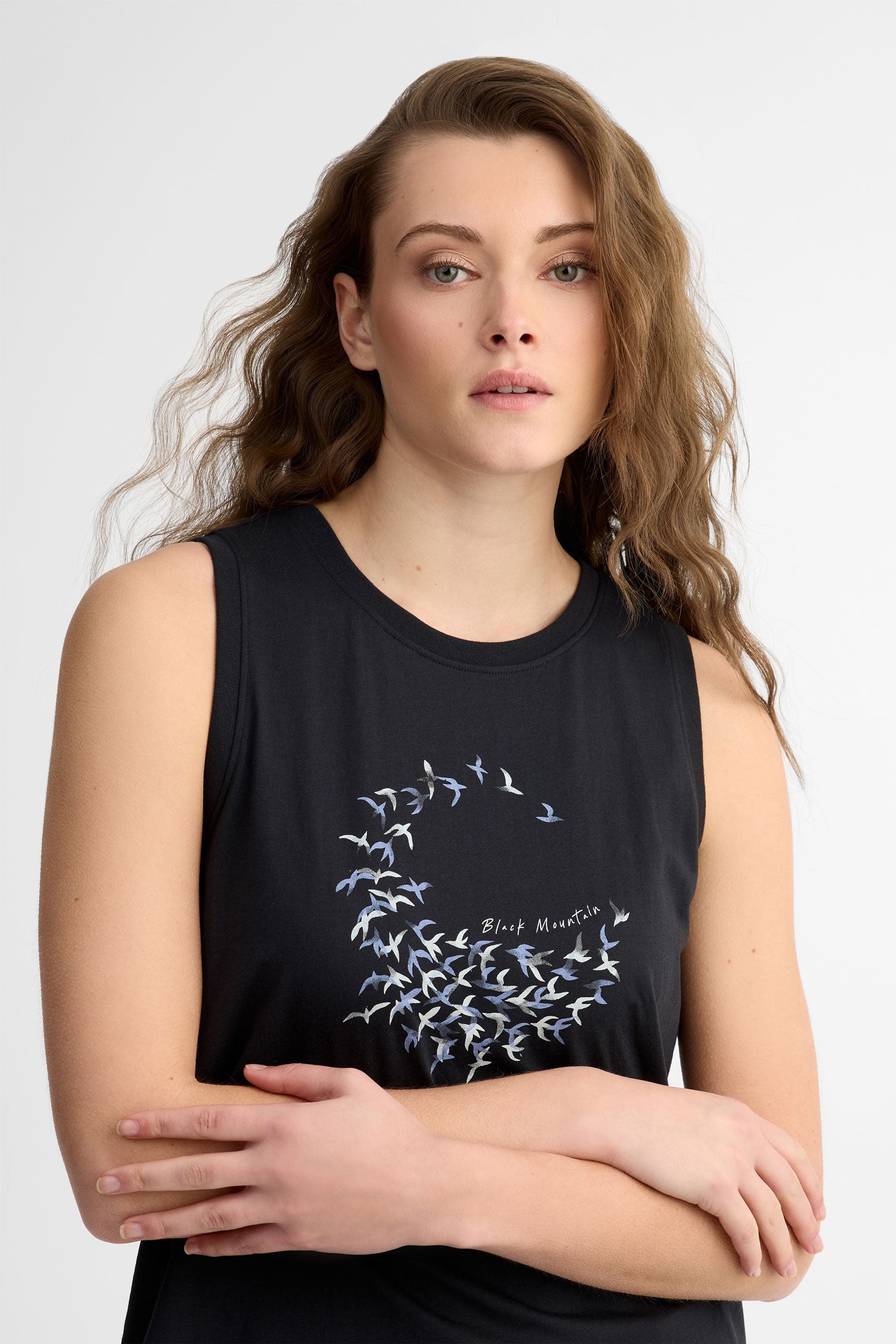 Camisole col rond coton bio BM - Femme && GRIS FONCE