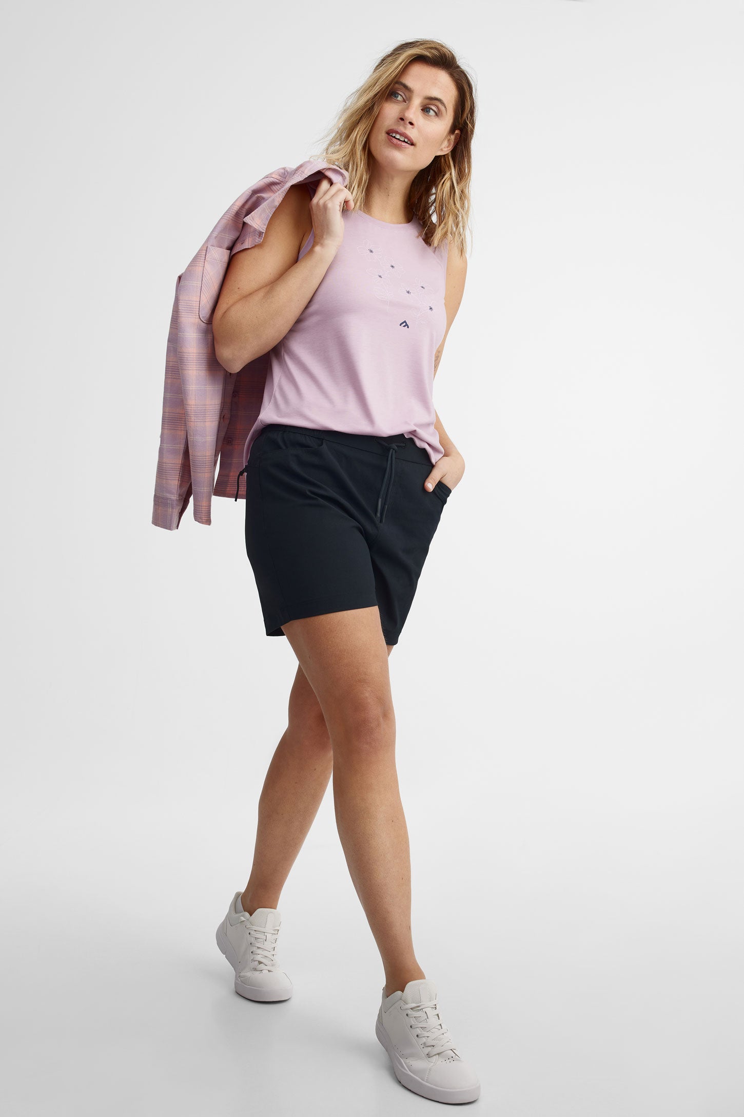 Camisole col rond lyocell - Femme && ROSE