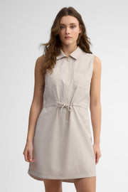 Robe-chemisier sans manches BM - Femme && GRIS