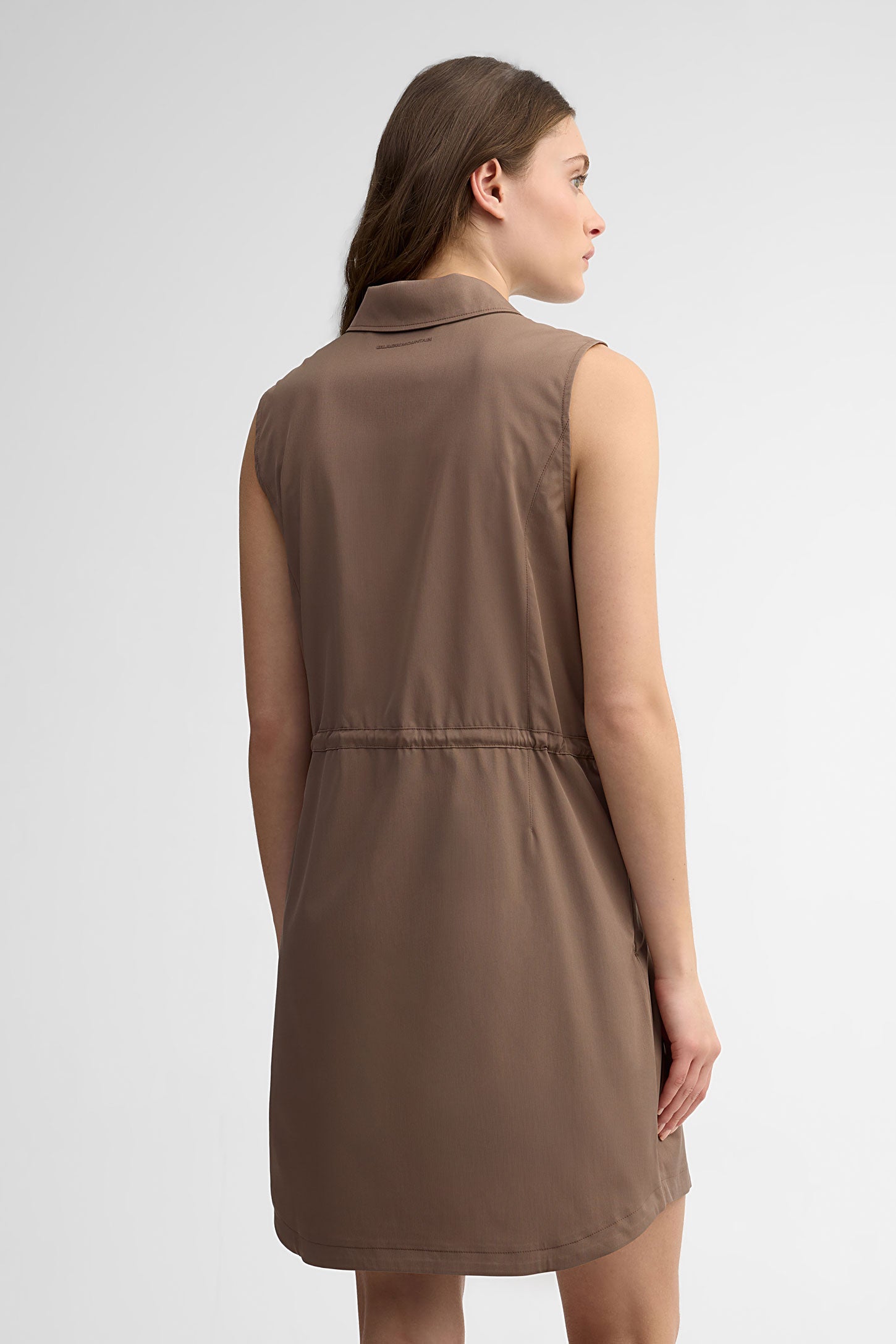 Robe-chemisier sans manches BM - Femme && TAUPE