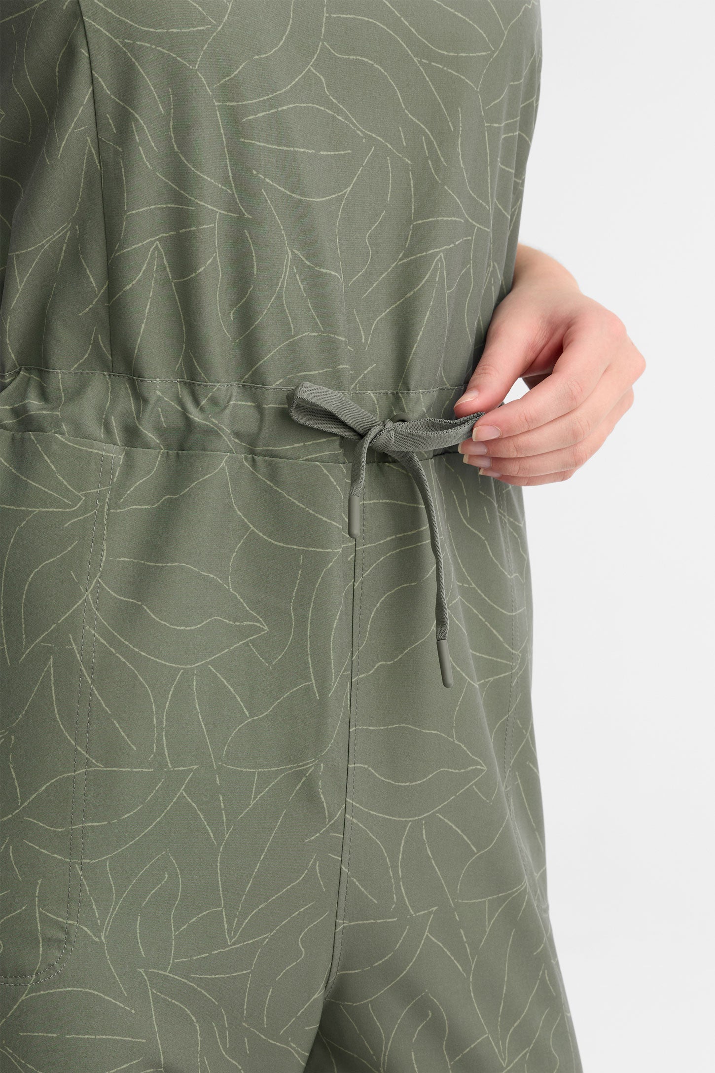 Combinaison col en V - Femme && VERT/MULTI