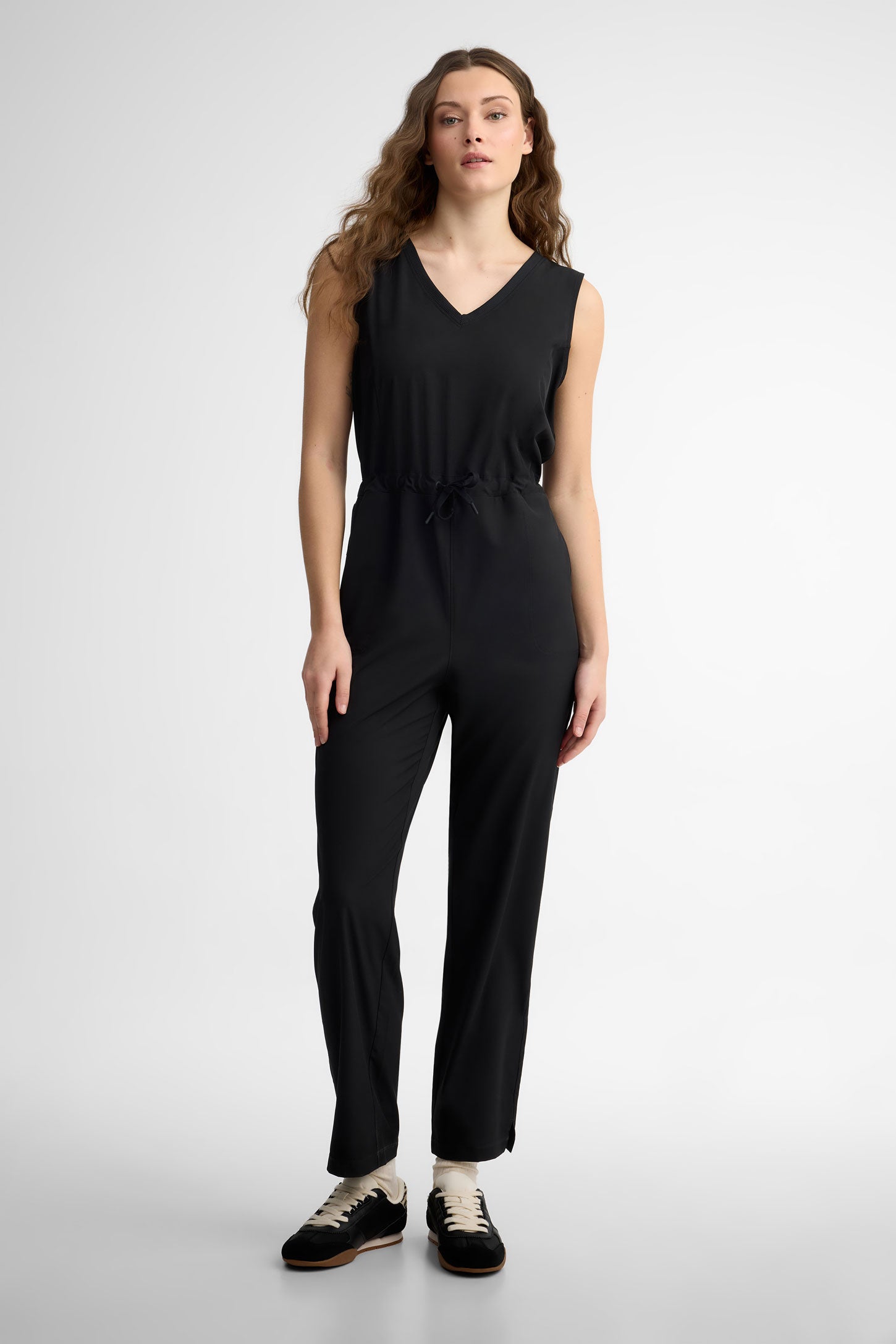 Combinaison col en V - Femme && GRIS FONCE