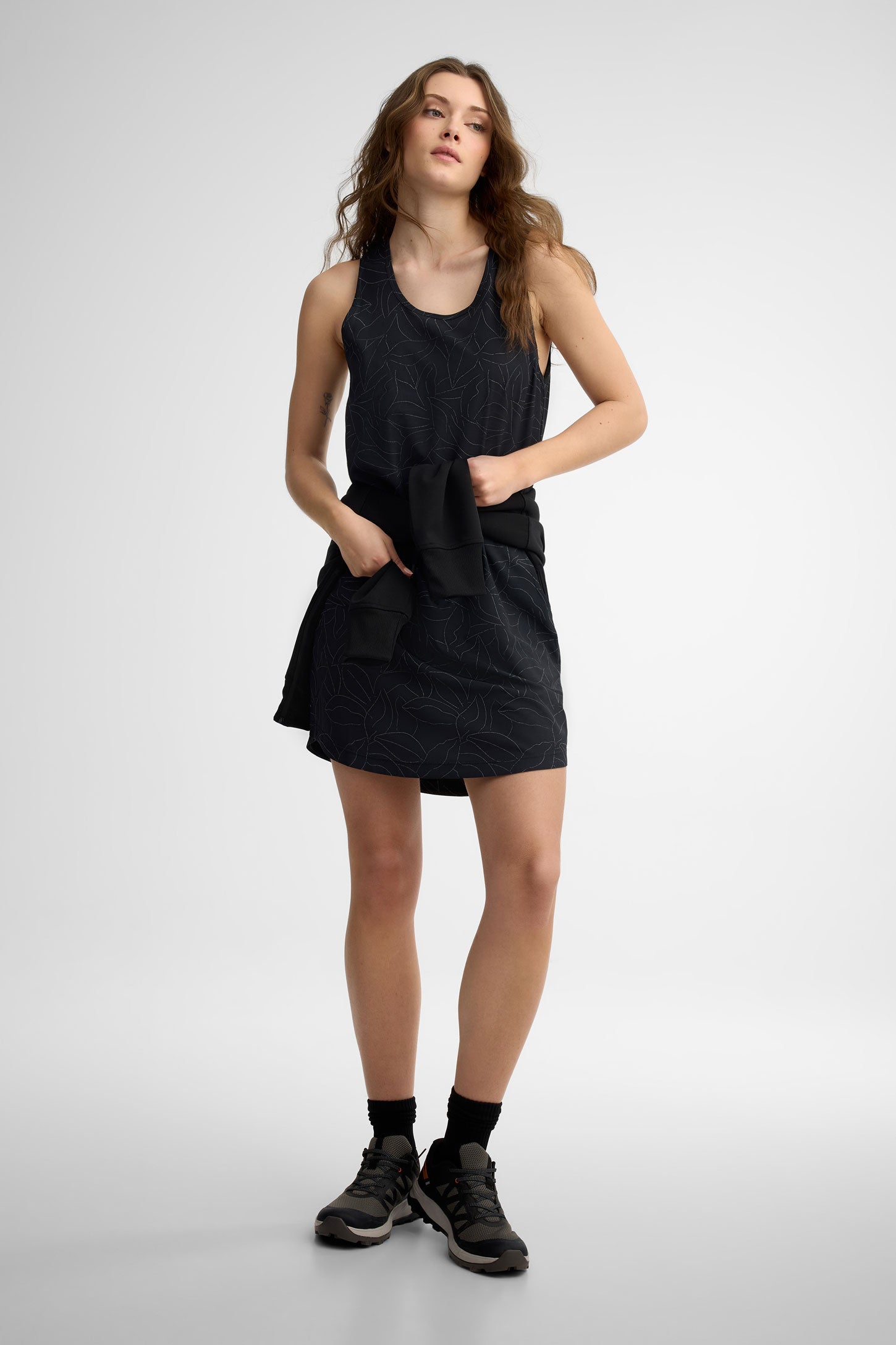 Robe courte semi-ajustée BM - Femme && GRIS MULTI
