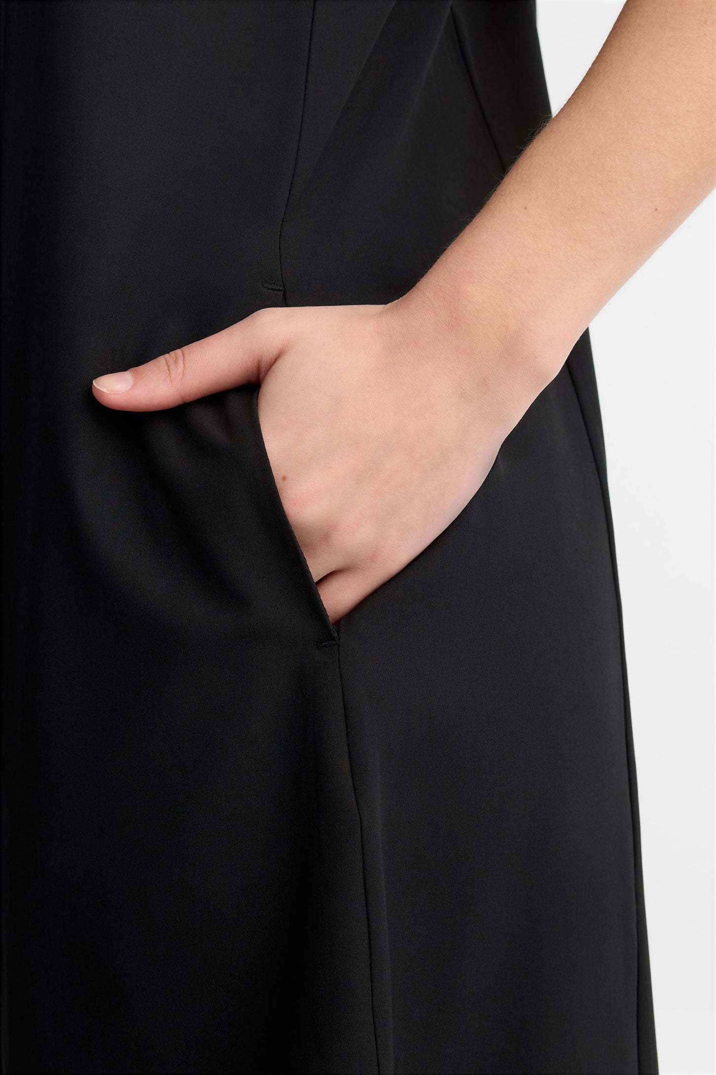 Robe midi dos croisé BM - Femme && GRIS FONCE