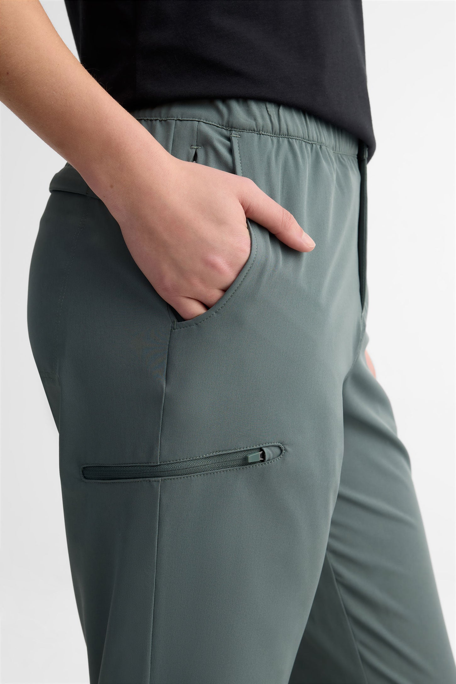 Pantalon jogger coupe droite BM - Femme && VERT