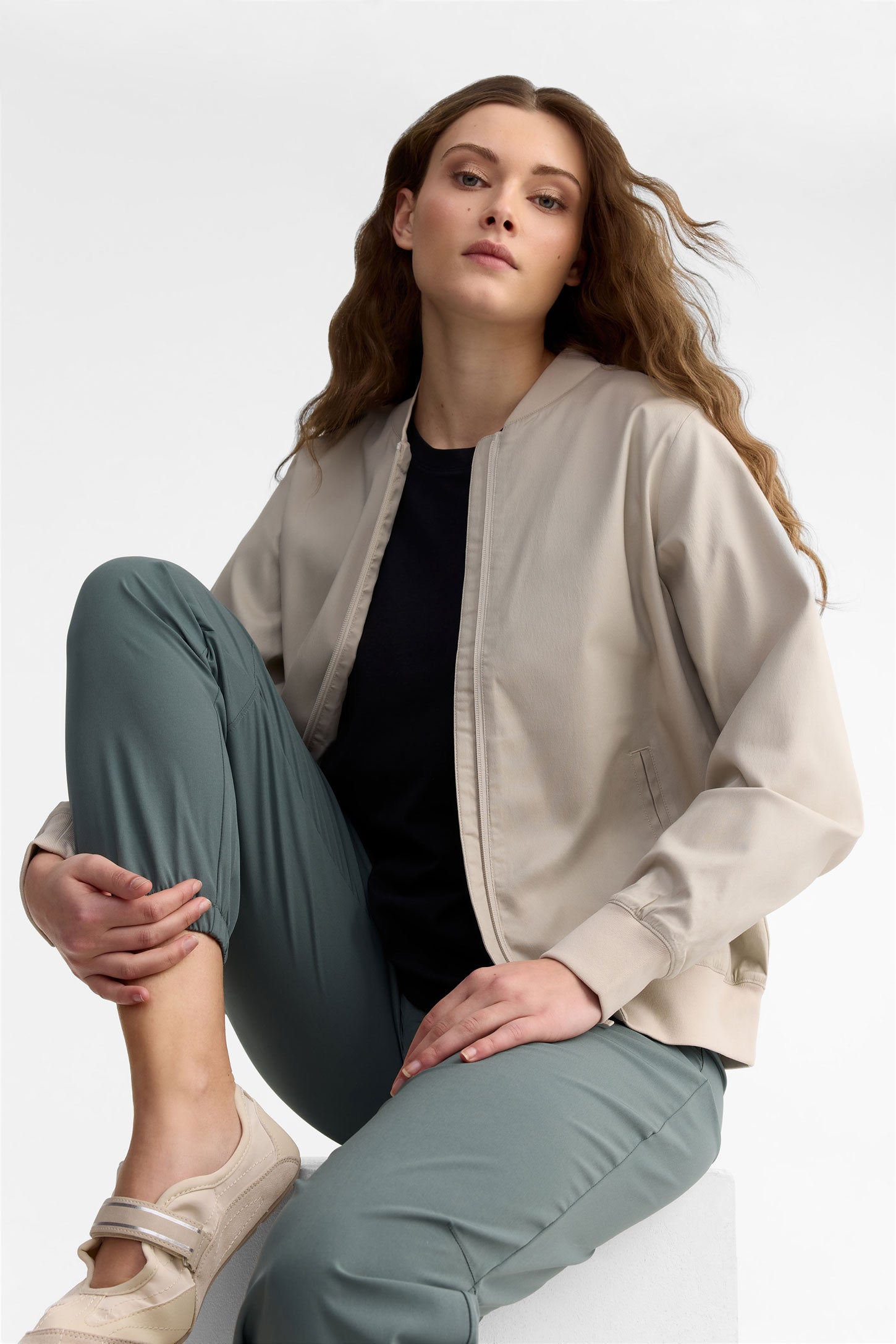 Pantalon jogger coupe droite BM - Femme && VERT