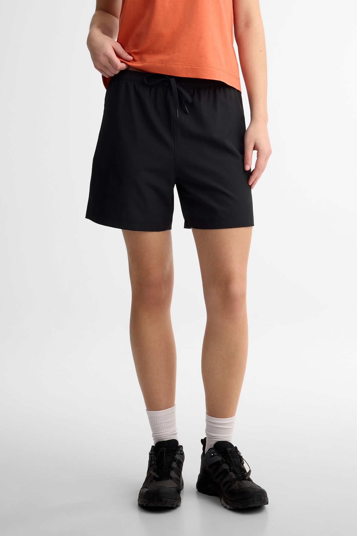 Short taille élastique coupe semi-ajustée BM - Femme && GRIS FONCE