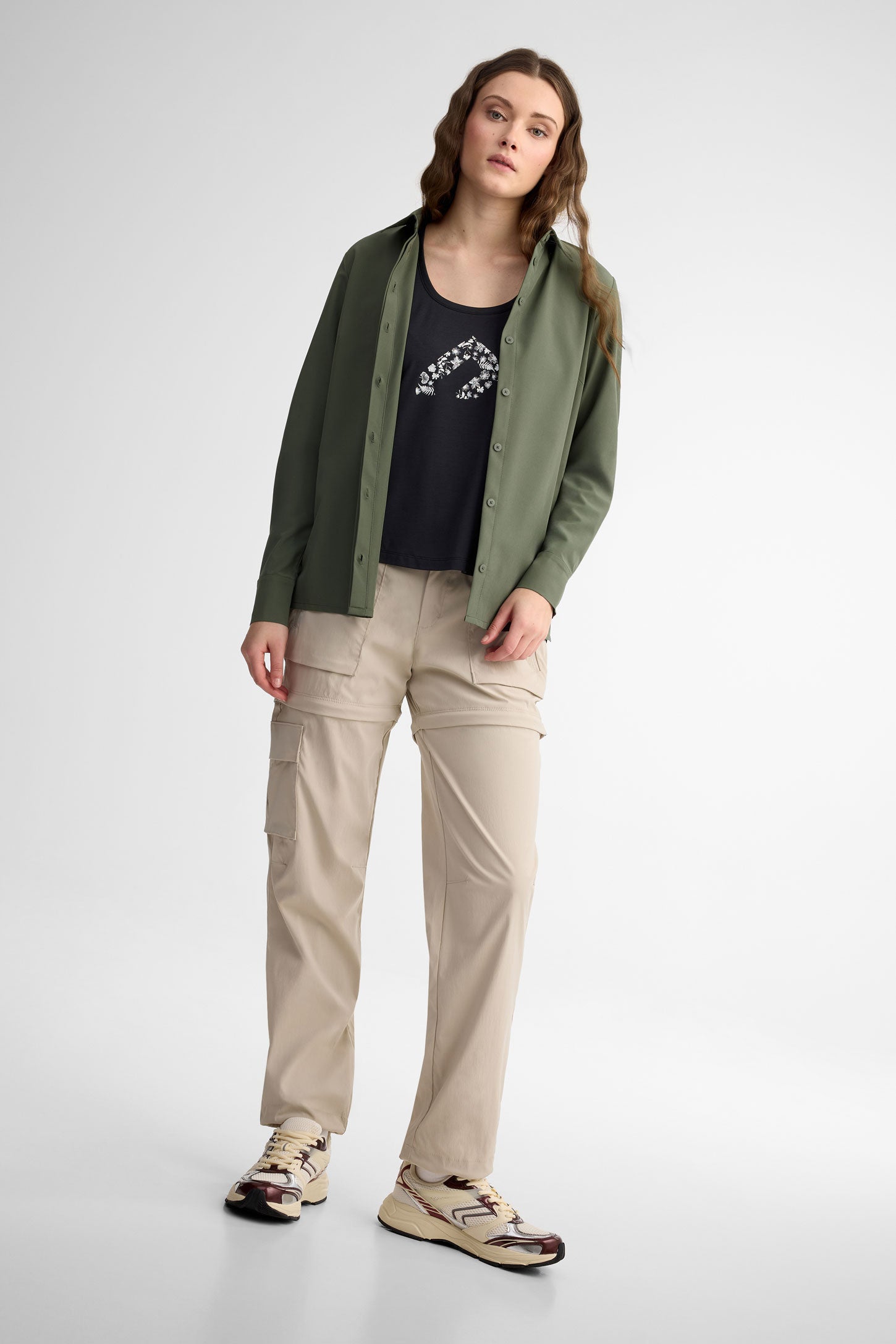 Pantalon convertible en short BM - Femme && GRIS
