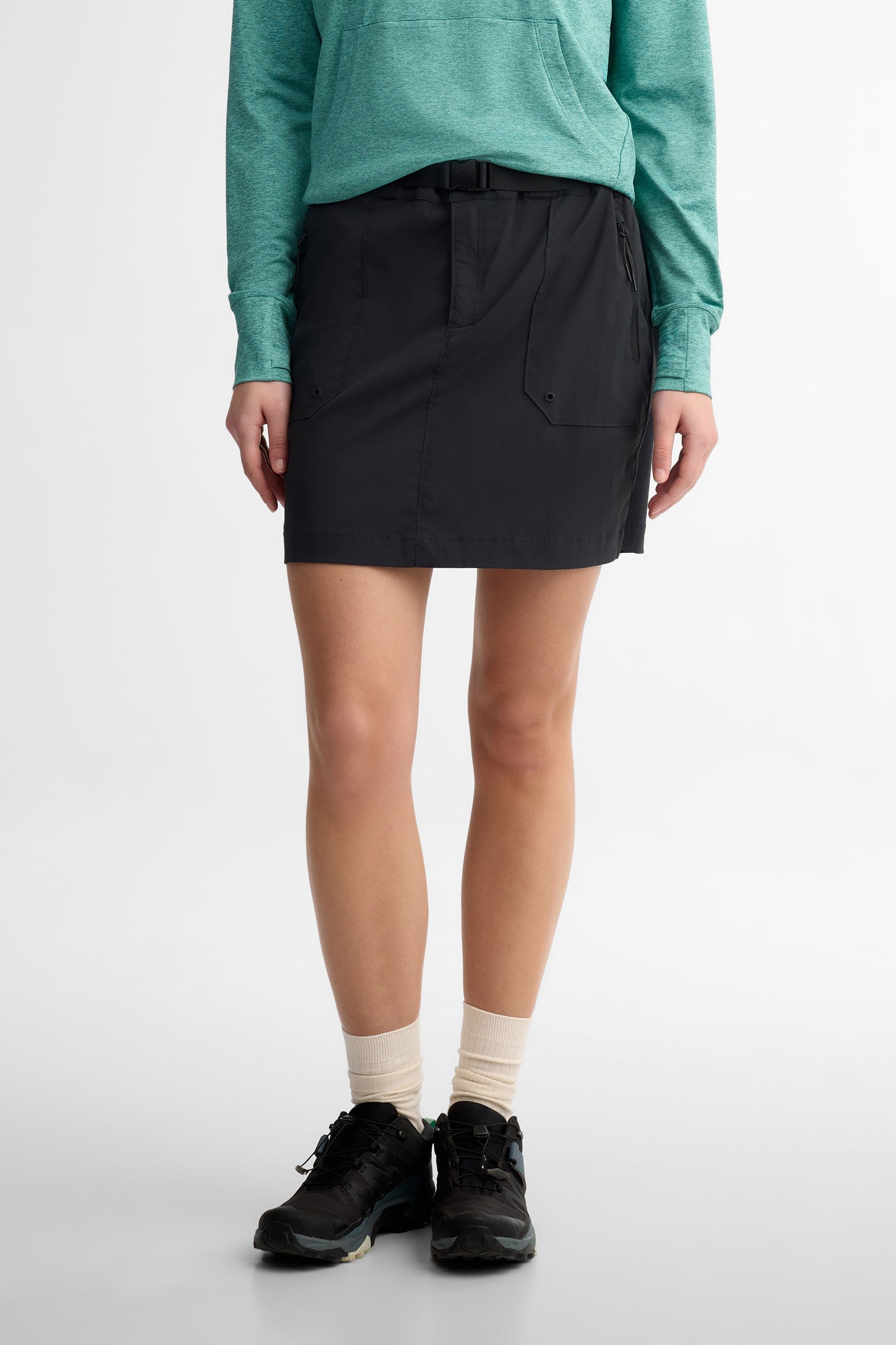 Jupe-short cargo BM - Femme && GRIS FONCE