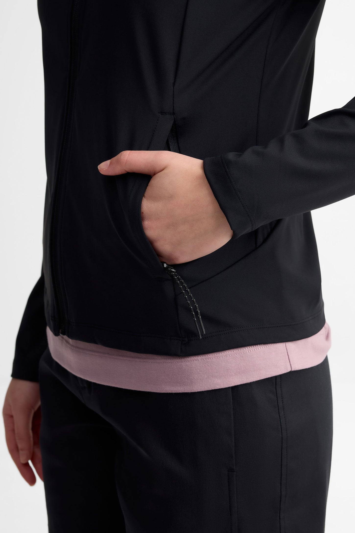Veste col montant compression BM - Femme && GRIS FONCE