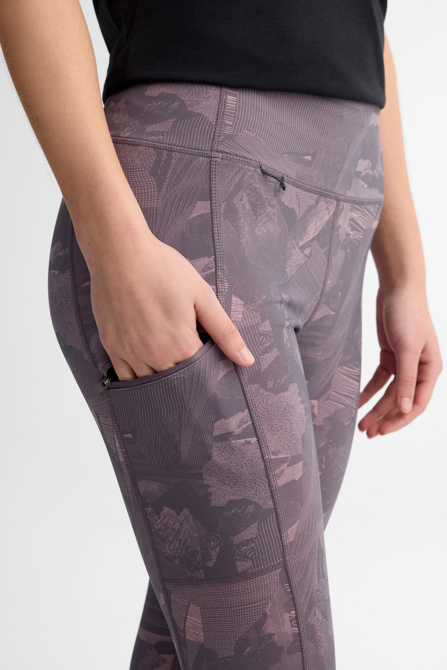 Legging compression - Femme && GRIS MULTI