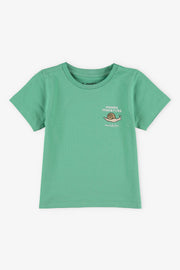 T-shirt col rond en coton - Bébé garçon && VERT