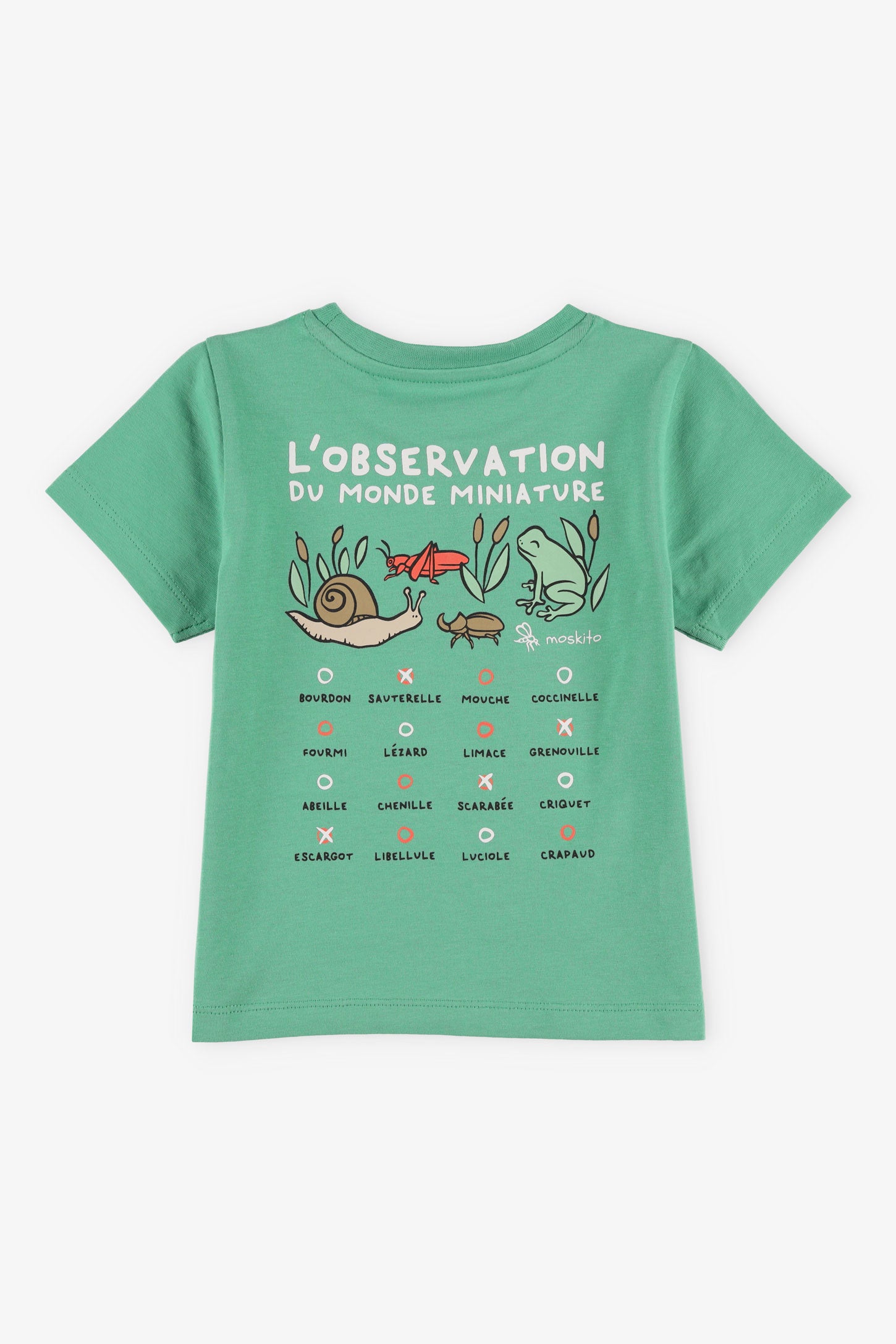 T-shirt col rond en coton - Bébé garçon && VERT