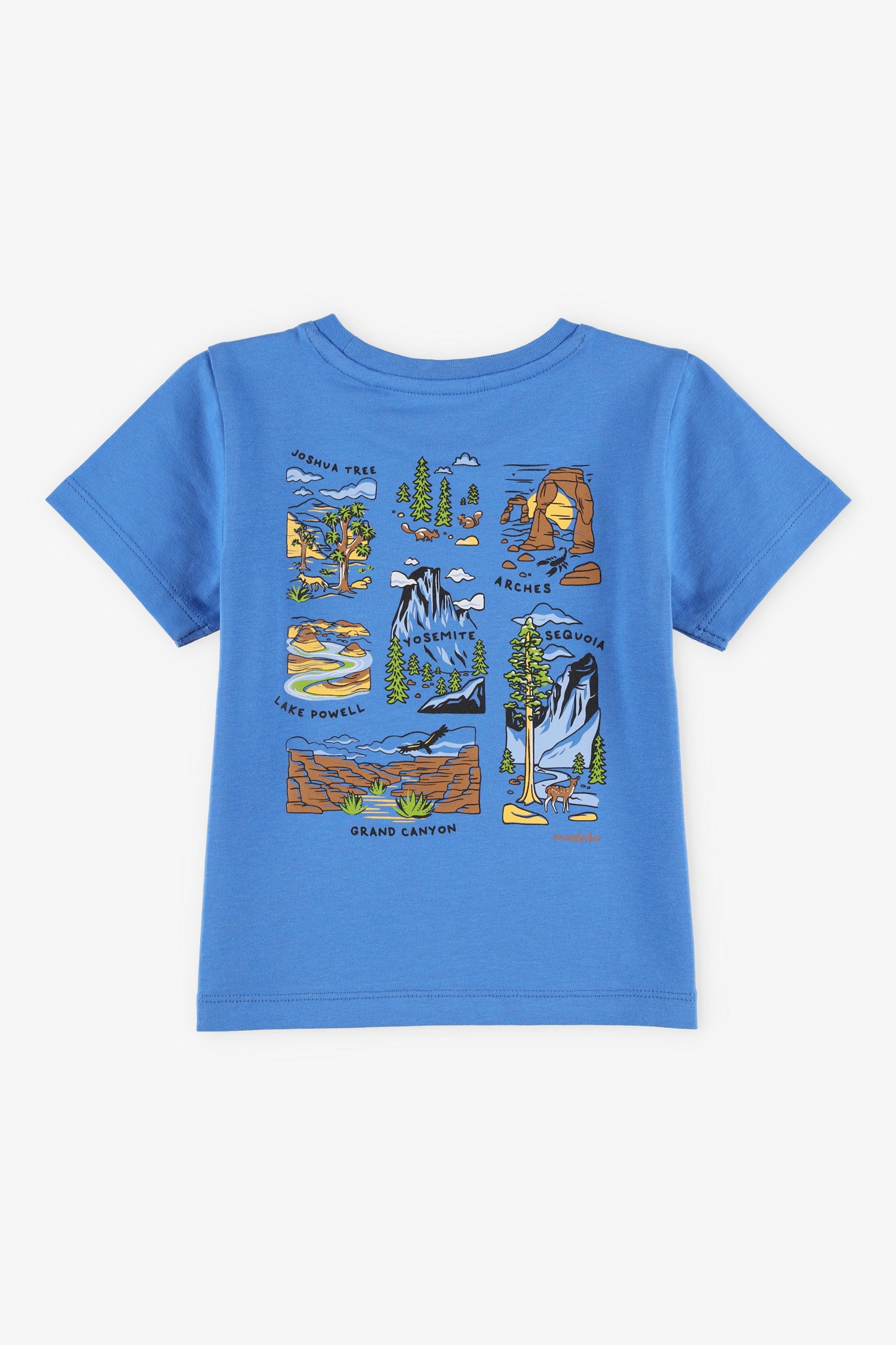 T-shirt col rond en coton, 2T-3T - Bébé garçon && BLEU