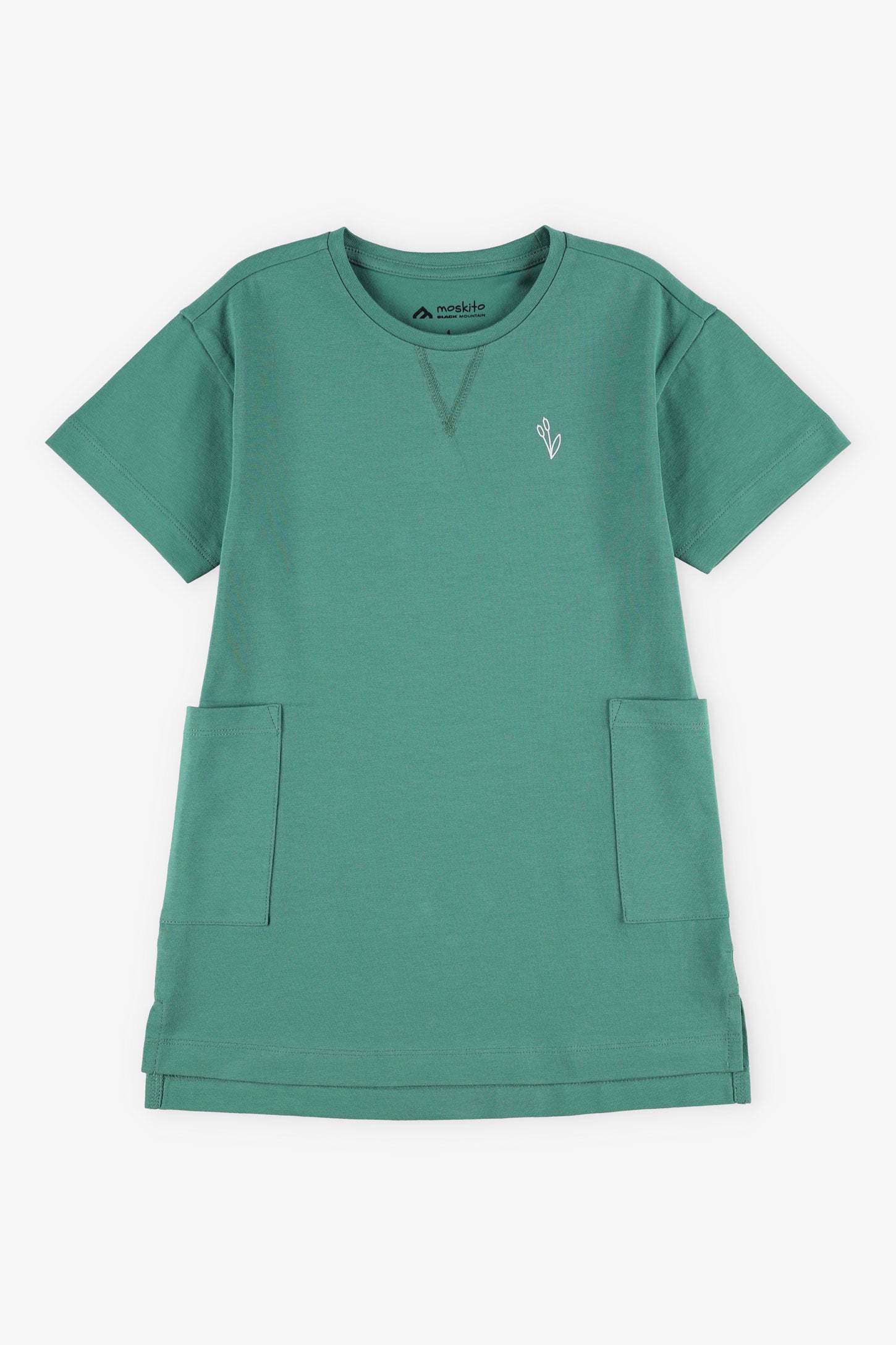 Robe manches courtes coton - Enfant fille && VERT