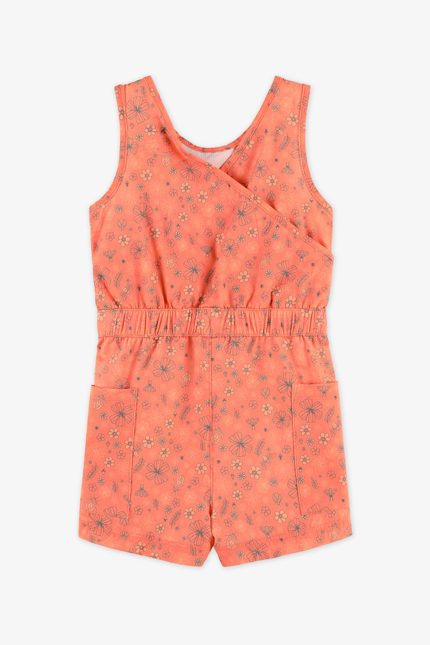 Combi-short en ripstop - Enfant fille && ORANGE MULTI