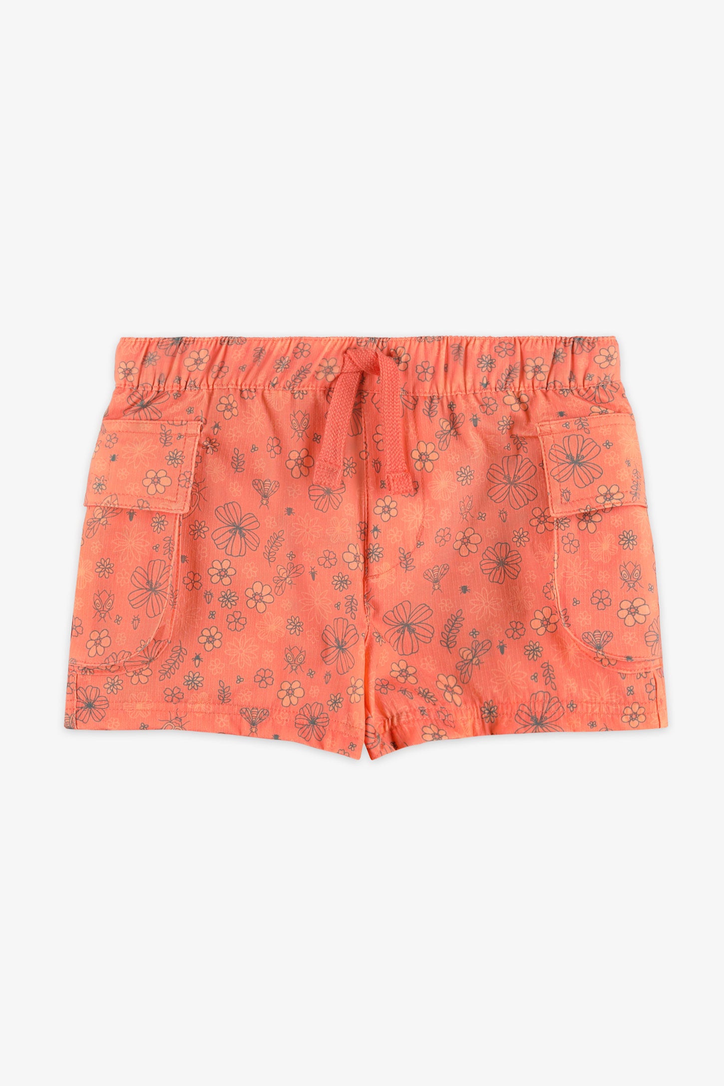 Short cargo BM - Enfant fille && ORANGE MULTI