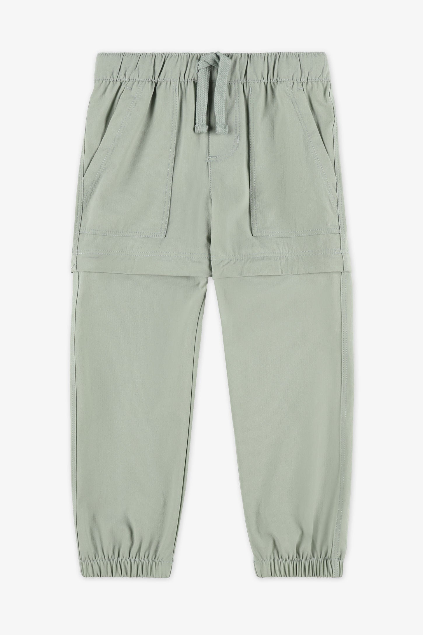Pantalon jogger convertible en short - Enfant fille && VERT