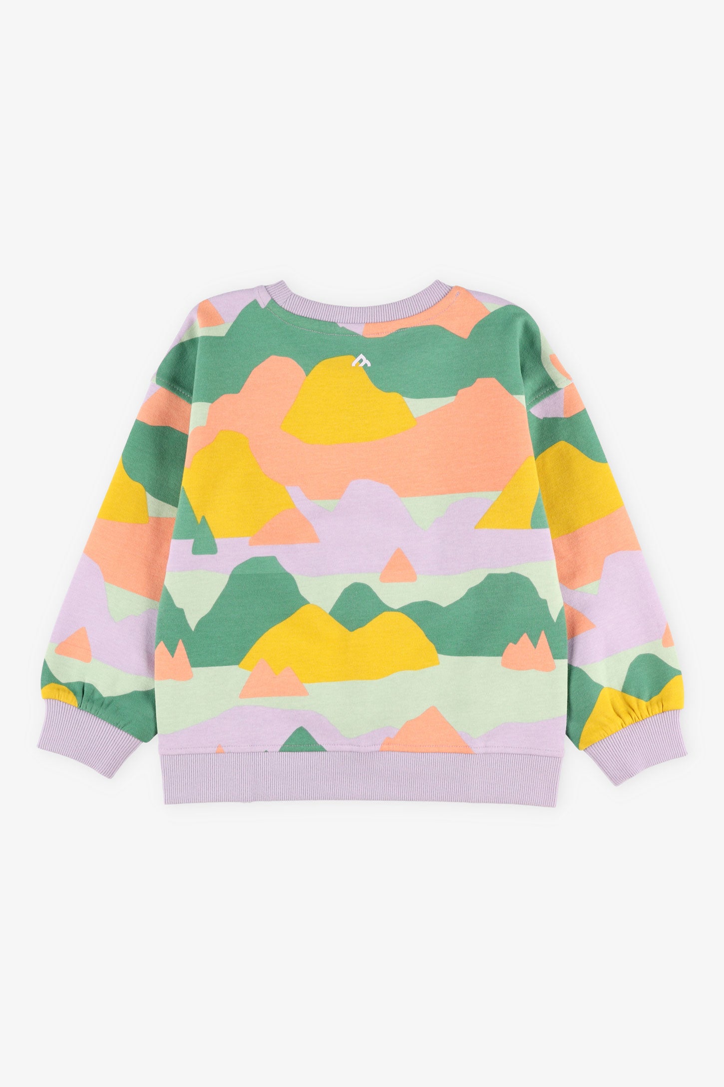 Chandail col rond coton ouaté - Enfant fille && LILAS MULTI