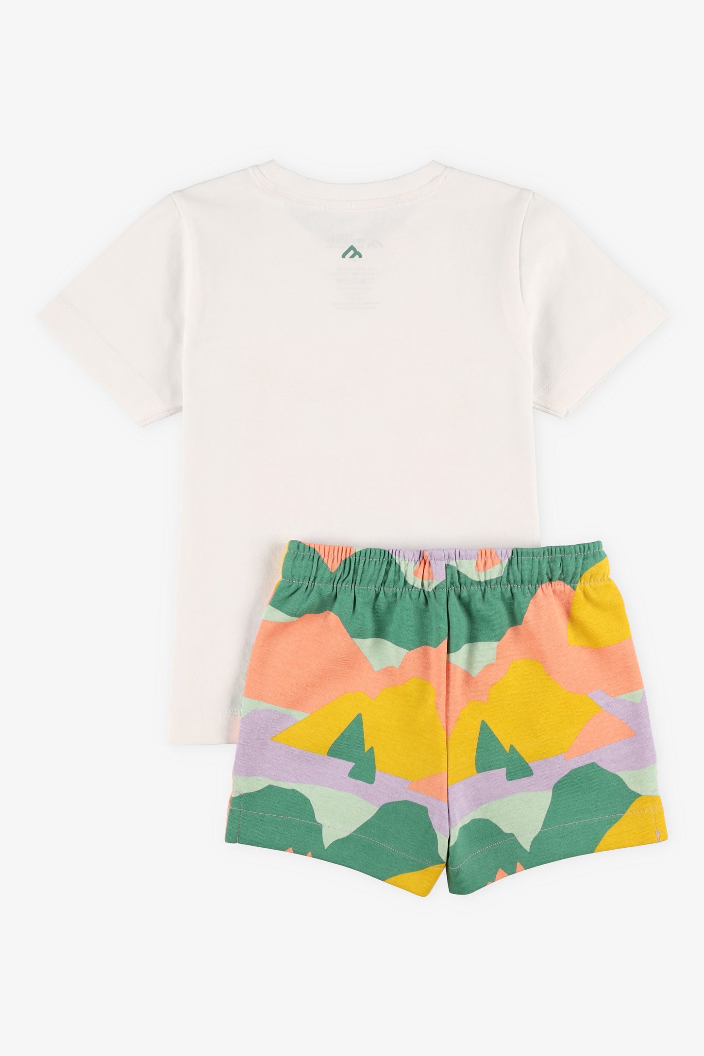Ensemble 2-pièces en coton - Enfant fille && BLANC