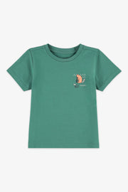 T-shirt col rond en coton - Bébé fille && VERT