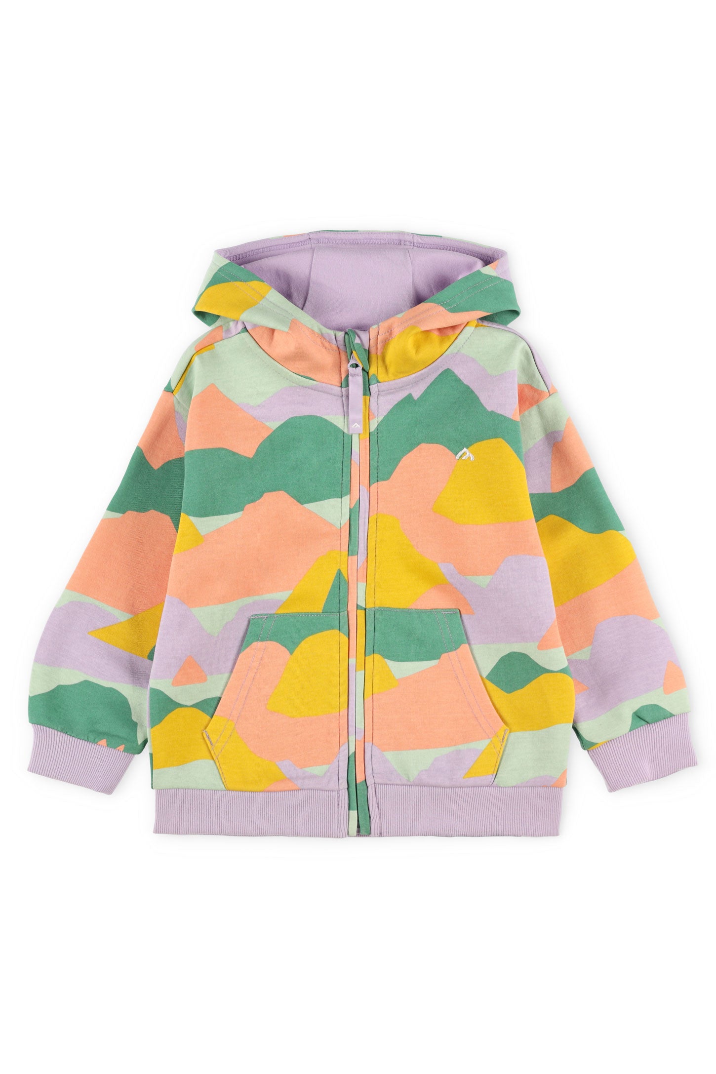 Veste à capuchon coton ouaté - Bébé fille && LILAS MULTI