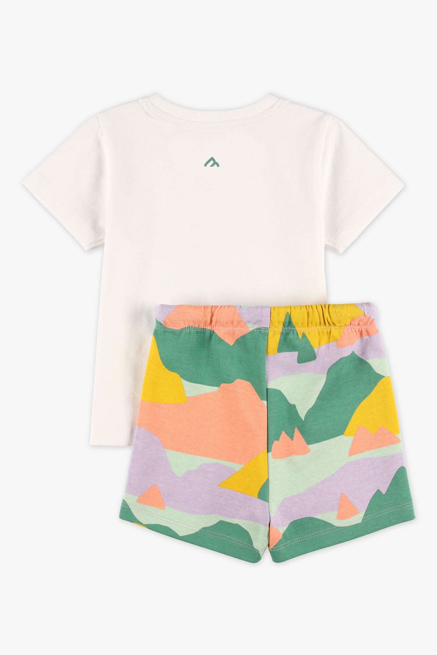 Ensemble 2-pièces t-shirt et short - Bébé fille && BLANC