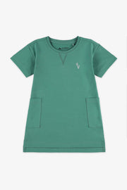 Robe manches courtes coton - Bébé fille && VERT