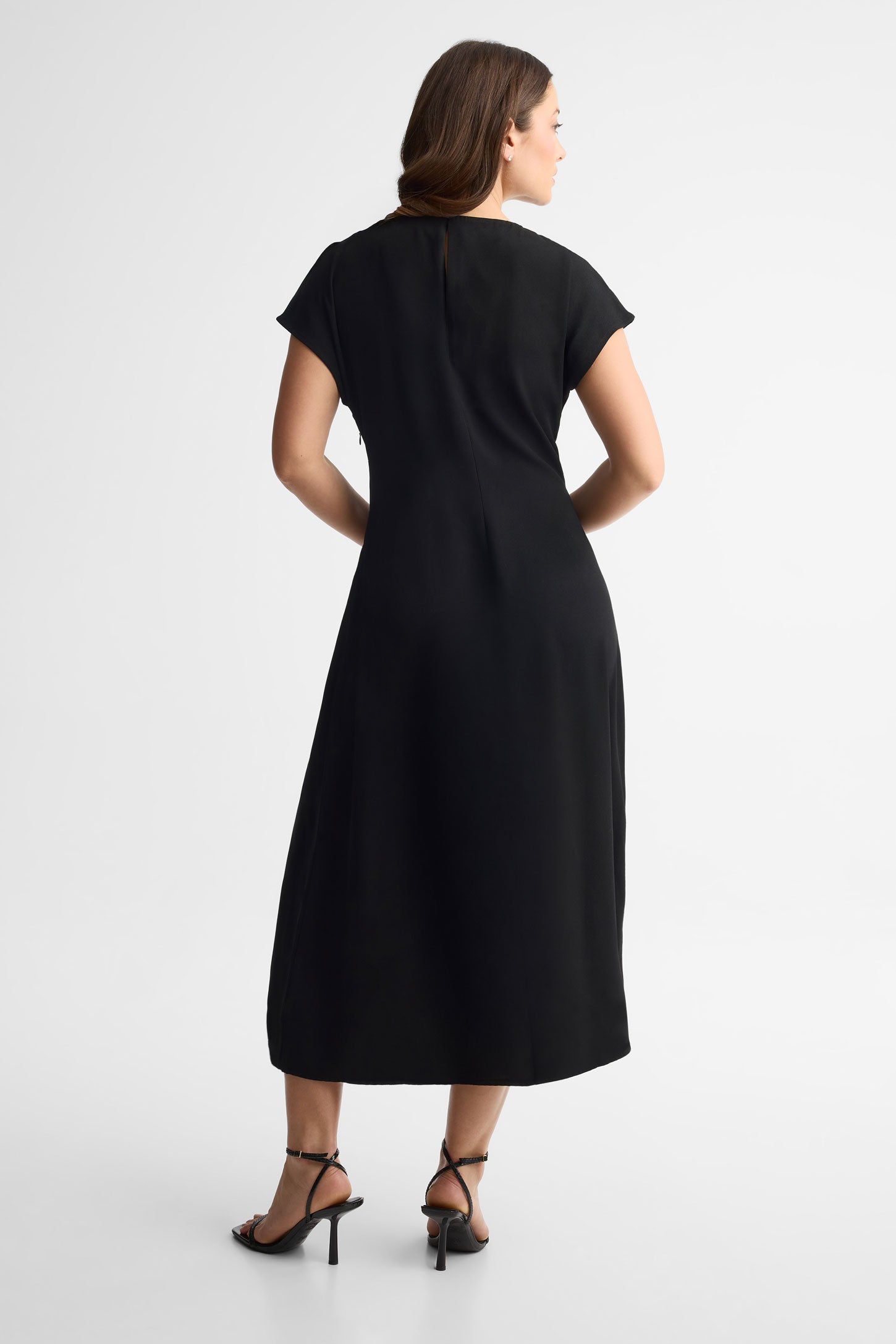 Robe maxi torsadée - Femme && NOIR