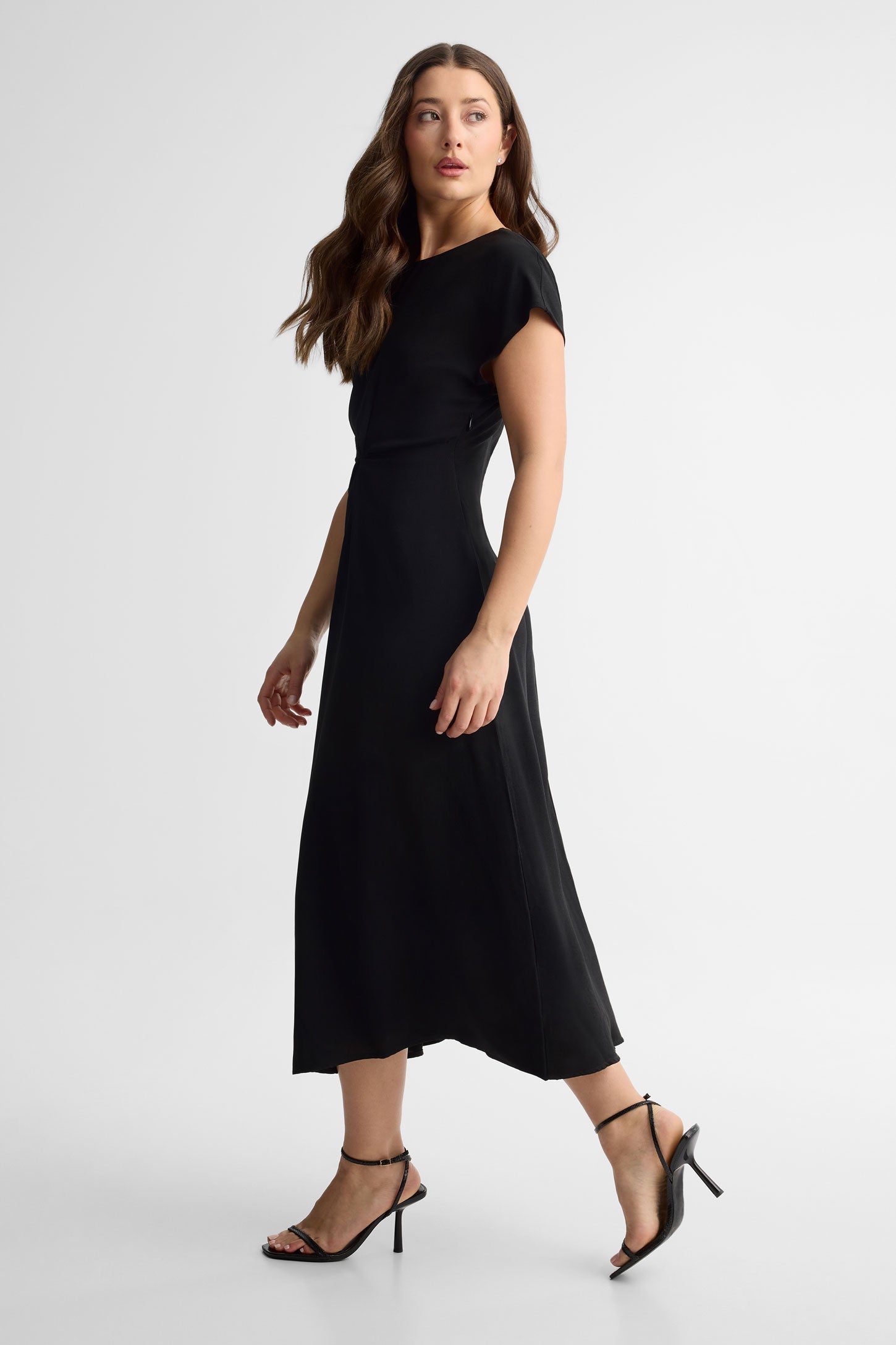 Robe maxi torsadée - Femme && NOIR