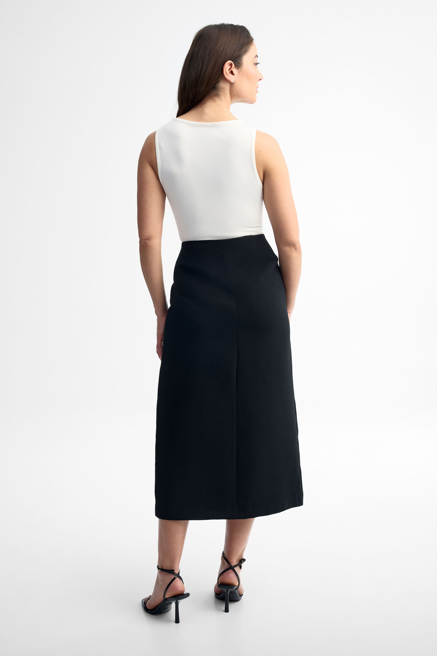 Jupe portefeuille longue - Femme && NOIR