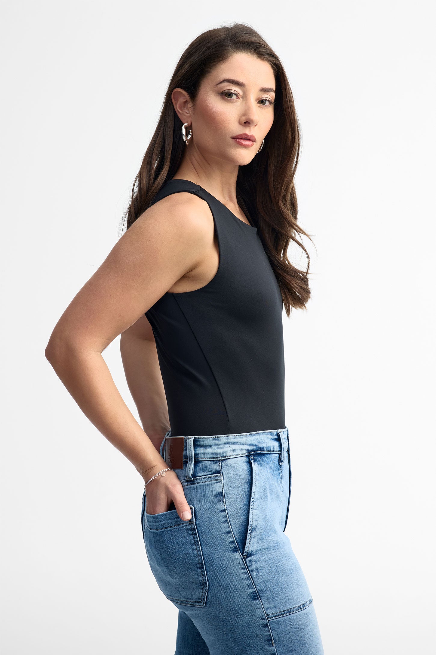 Justaucorps col bateau - Femme && NOIR