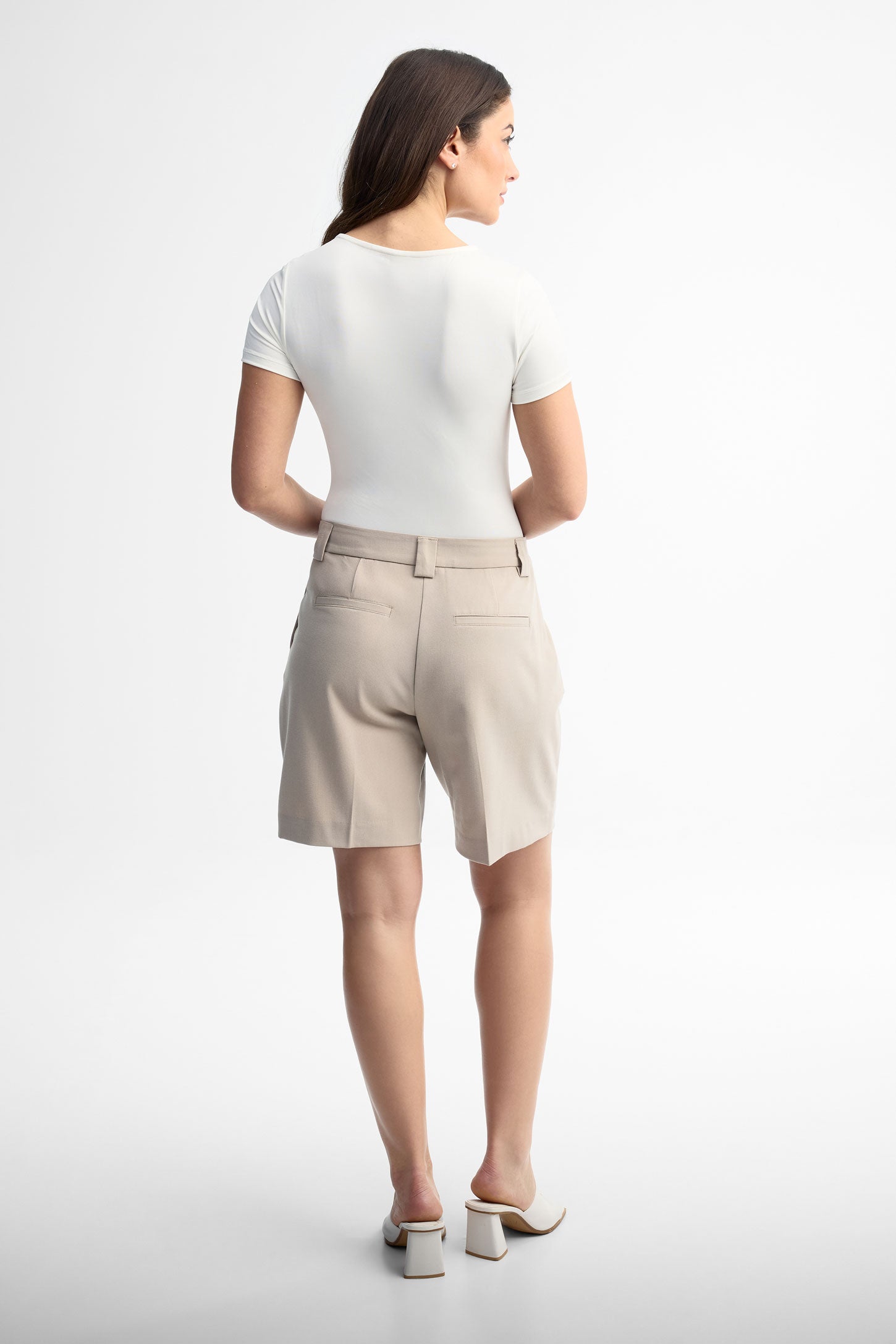 Justaucorps manches courtes col dégagé - Femme && BLANC