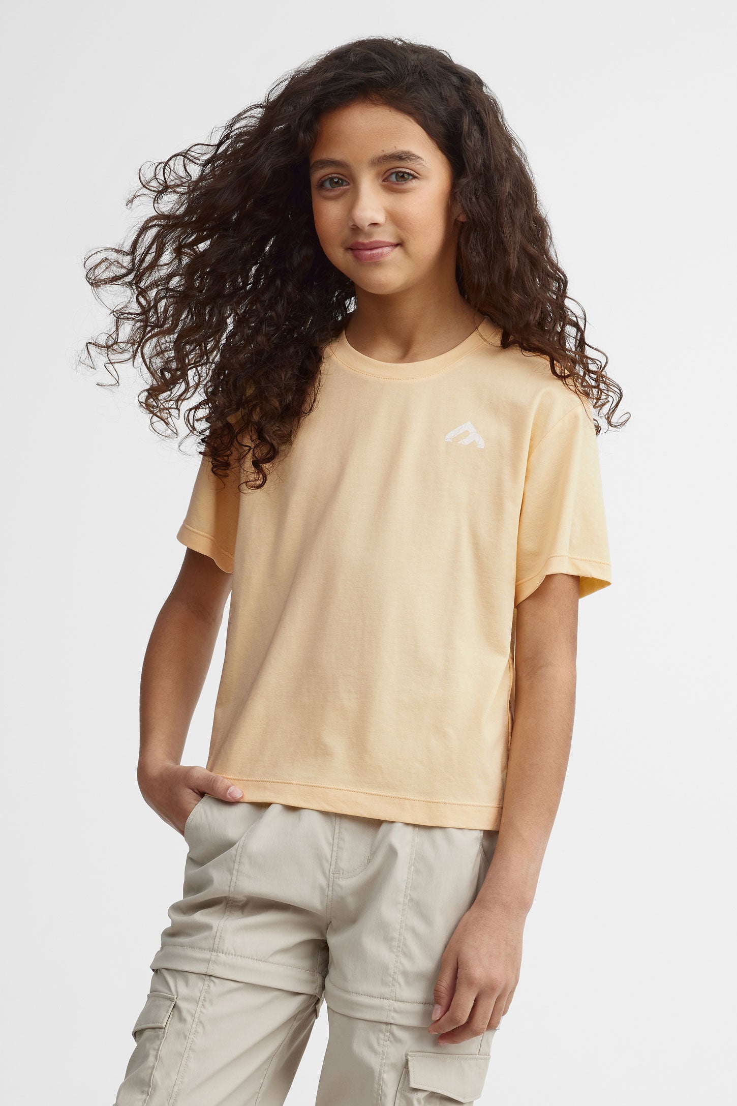 T-shirt col rond bambou BM - Ado fille && JAUNE
