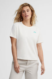 T-shirt col rond coton et bambou BM - Femme && BLANC