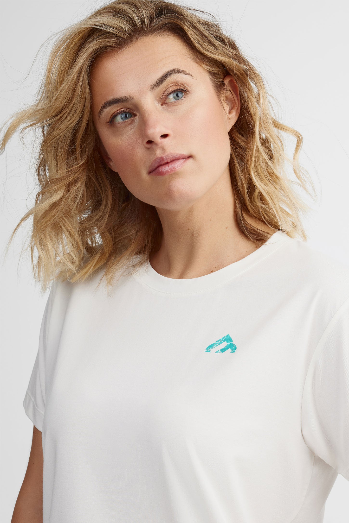 T-shirt col rond coton et bambou BM - Femme && BLANC