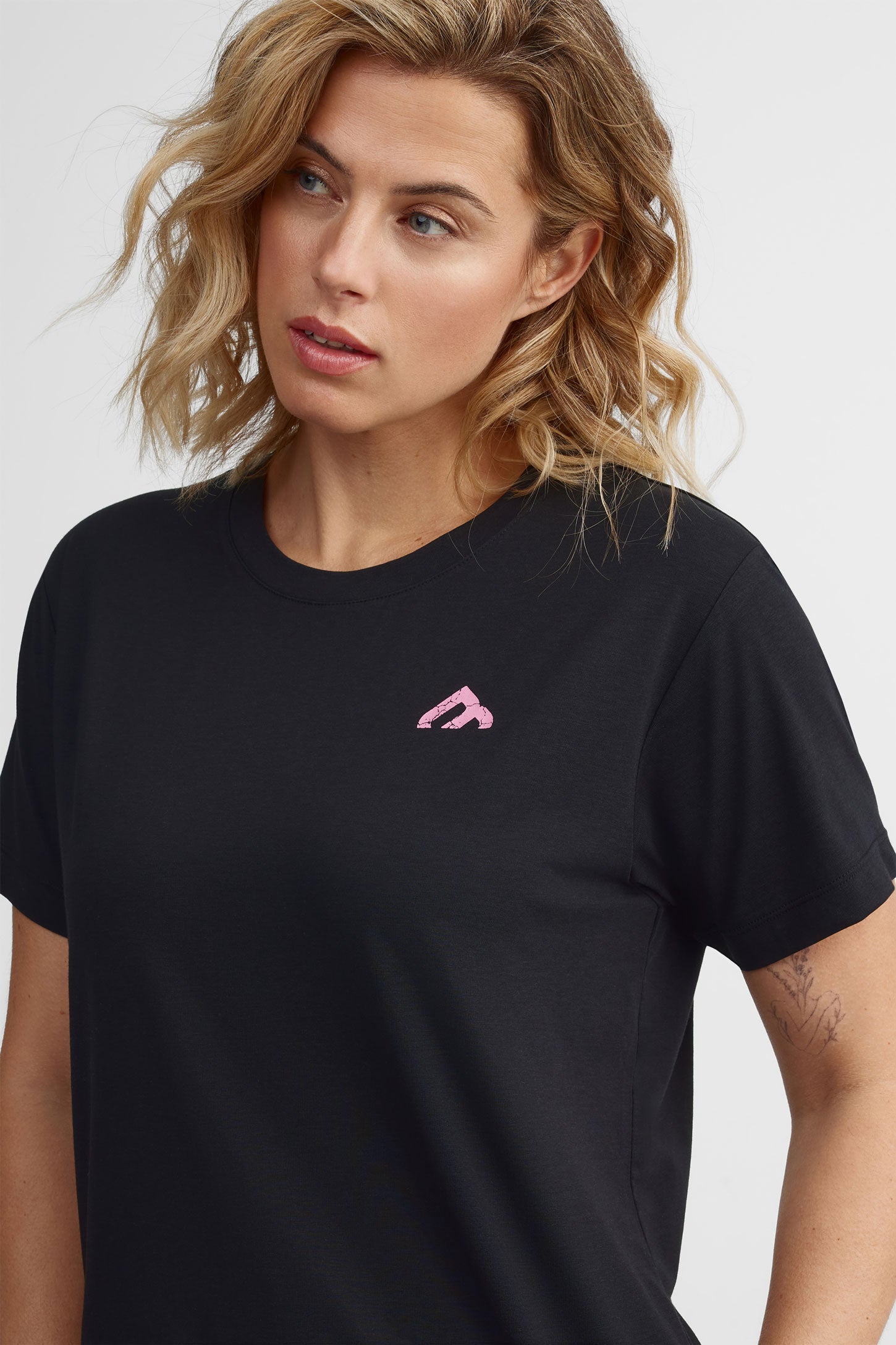 T-shirt col rond coton et bambou BM - Femme && GRIS FONCE