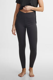 Legging taille haute croisée - Femme && NOIR